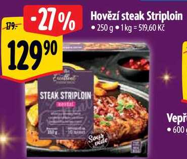 Hovězí steak Striploin, 250 g 