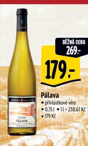  Pálava • přívlastkové víno 0,75 l