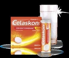 Celaskon® červený pomeranč 500 mg 30 šumivých tablet