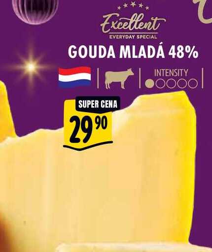   GOUDA MLADÁ 48%  100 g