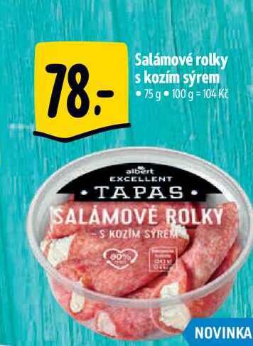  SALAMOVÉ ROLKY S kozím sýrem 75 g