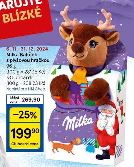 Milka Balíček s plyšovou hračkou, 96 g 