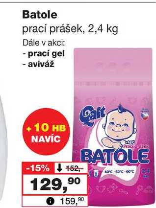 Batole prací prášek, 2,4 kg