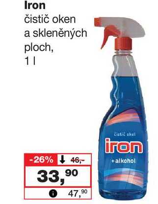 Iron čistič oken a skleněných ploch, 1l