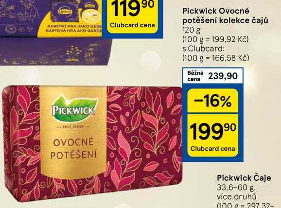 Pickwick Ovocné potěšení kolekce čajů, 120 g 