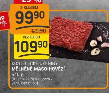 MĚLNĚNÉ MASO HOVĚZÍ 440 g 