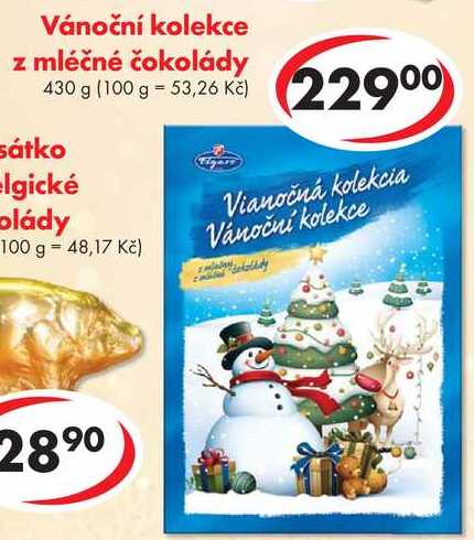 Vánoční kolekce z mléčné čokolády, 430 g