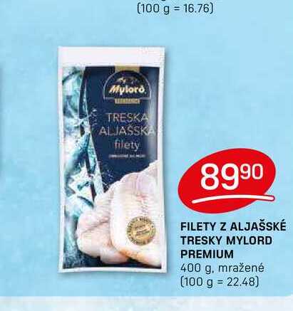 FILETY Z ALJAŠSKÉ TRESKY MYLORD PREMIUM 400 g, mražené 