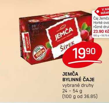 JEMČA BYLINNÉ ČAJE vybrané druhy 24-54 g 