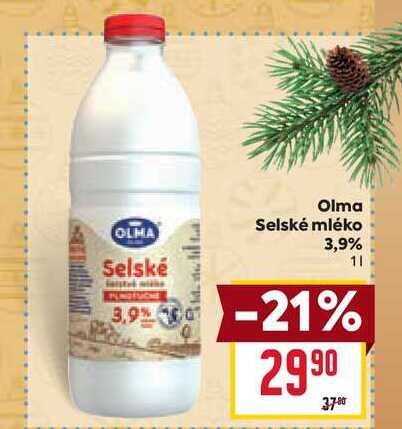 Olma Selské mléko 3,9% 1l