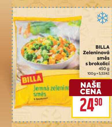 BILLA Zeleninová směs s brokolicí 450 g 