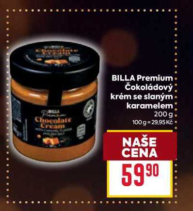 BILLA Premium. Čokoládový krém se slaným karamelem 200 g