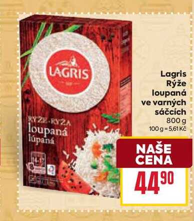 Lagris Rýže loupaná ve varných sáčcích 800 g 