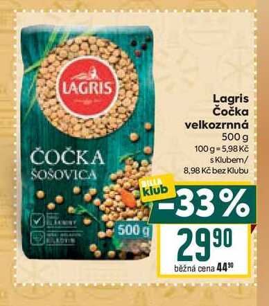 Lagris Čočka velkozrnná 500 g 