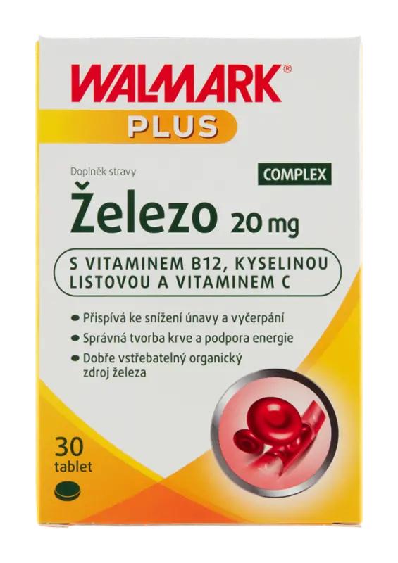 Walmark Plus Železo 20mg Complex, doplněk stravy, 30 ks