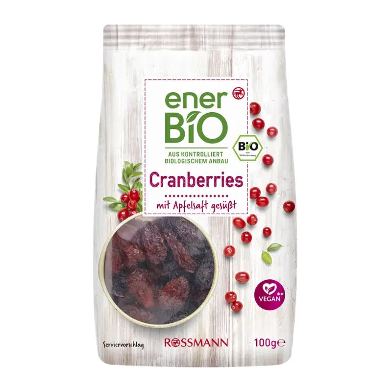 enerBiO Sušené brusinky, 100 g