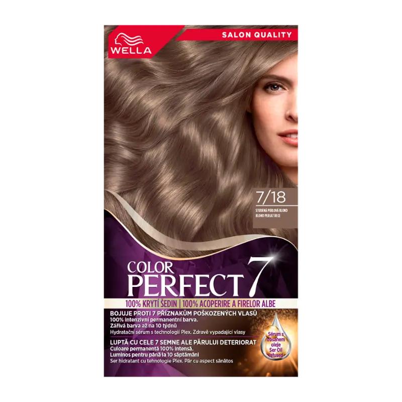 Wella Barva na vlasy Color Perfect 7/18 cool pearl m.blond, 1 ks