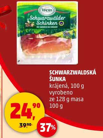 SCHWARZWALDSKÁ ŠUNKA krájená, 100 g