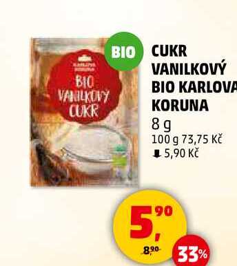 CUKR VANILKOVÝ BIO KARLOVA KORUNA, 8 g 