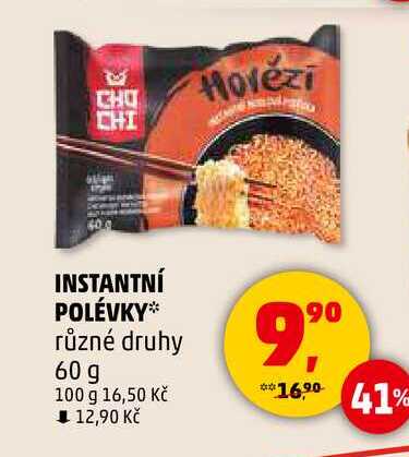 INSTANTNÍ POLÉVKY různé druhy, 60 g 