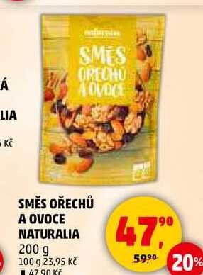 SMĚS OŘECHŮ A OVOCE NATURALIA, 200 g