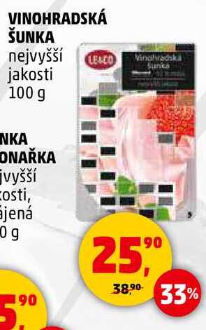 VINOHRADSKÁ ŠUNKA nejvyšší jakosti, 100 g