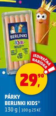 PÁRKY BERLINKI KIDS, 130 g 