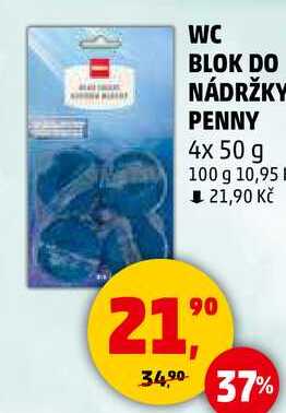 WC BLOK DO NÁDRŽKY PENNY, 4x 50 g 