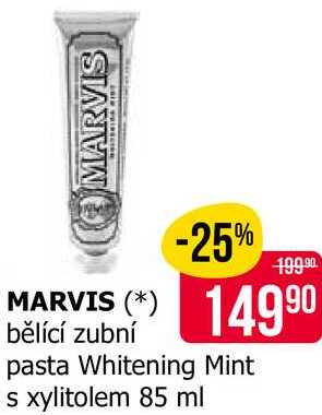 MARVIS bělící zubní pasta Whitening Mint s xylitolem 85 ml 