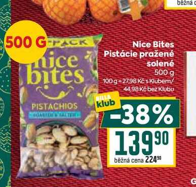 Nice Bites Pistácie pražené solené 500 g