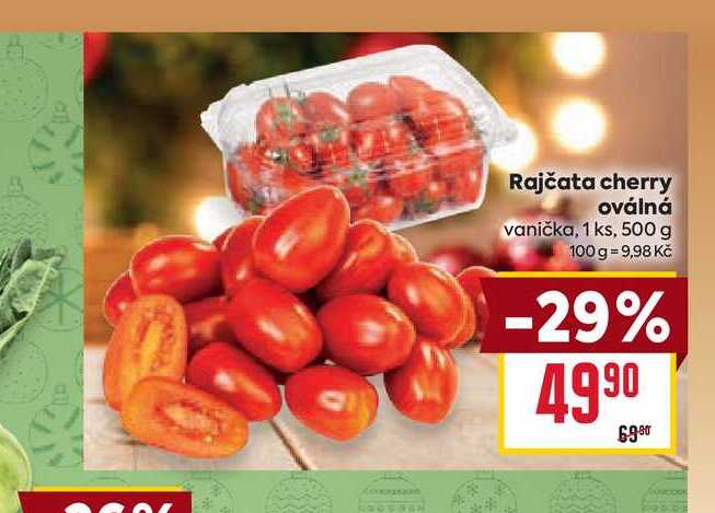 Rajčata cherry oválná vanička, 1 ks, 500 g