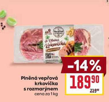 Plněná vepřová krkovička s rozmarýnem cena za 1 kg