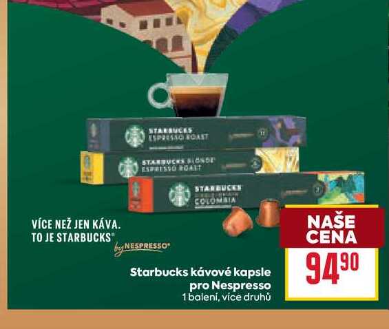 Starbucks kávové kapsle pro Nespresso 1 balení