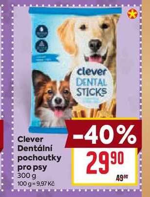 Clever Dentální pochoutky pro psy 300 g 