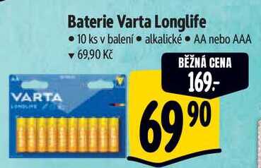 Baterie Varta Longlife, 10 ks v balení