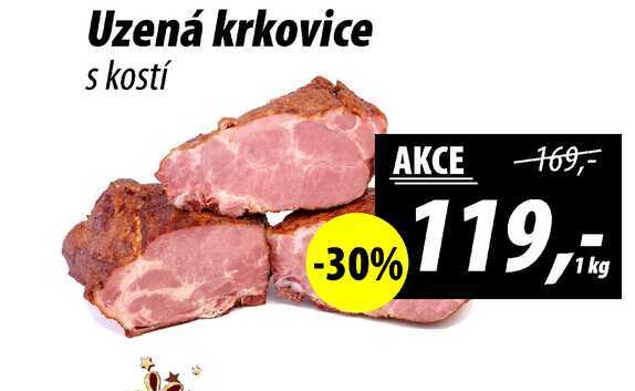 Uzená krkovice s kostí, 1 kg 