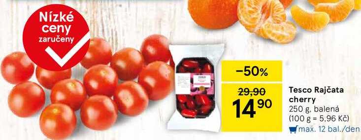 Tesco Rajčata cherry, 250 g, balená