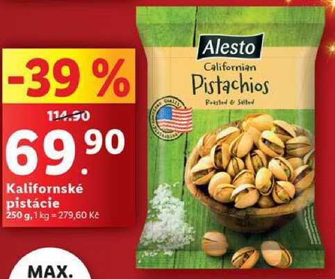 Kalifornské pistácie, 250 g