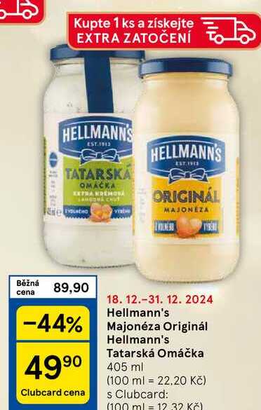 Hellmann's Tatarská Omáčka, 405 ml 