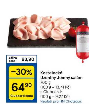 Kostelecké Uzeniny Jemný salám, 700 g 