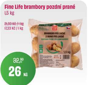 Fine Life brambory pozdní prané 1,5 kg 