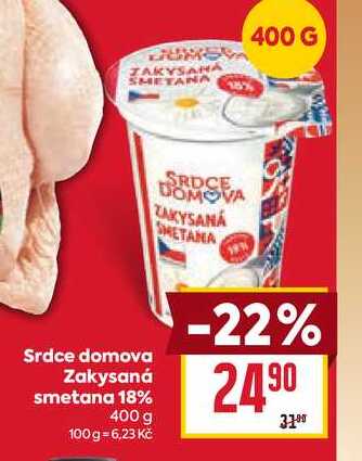 Srdce domova Zakysaná smetana 18% 400 g  