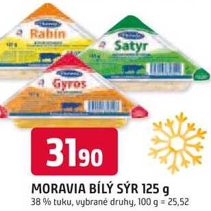 MORAVIA BÍLÝ SÝR 125 g 38% tuku