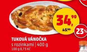 TUKOVÁ VÁNOČKA s rozinkami, 400 g 