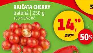 RAJČATA CHERRY balená, 250 g