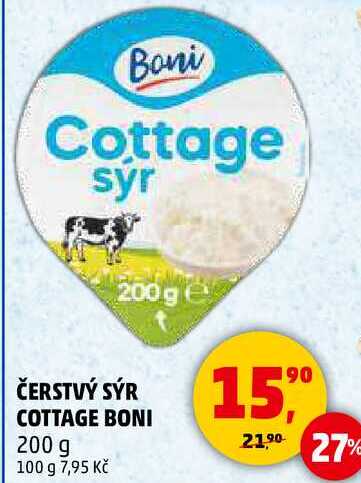 ČERSTVÝ SÝR COTTAGE BONI, 200 g 