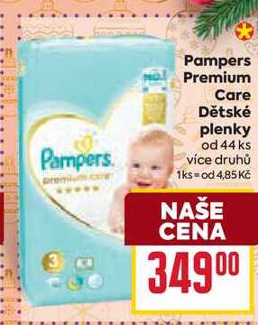 Pampers Premium Care Dětské plenky od 44 ks 