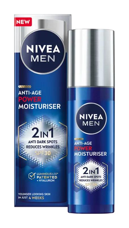 NIVEA Men Posilující krém Anti-Age Power 2v1, 50 ml