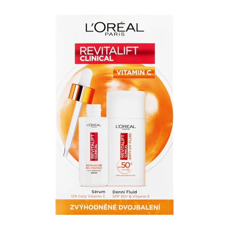 L'Oréal Pleťové sérum a denní fluid Revitalift Clinical Vitamin C duopack, 100 ml