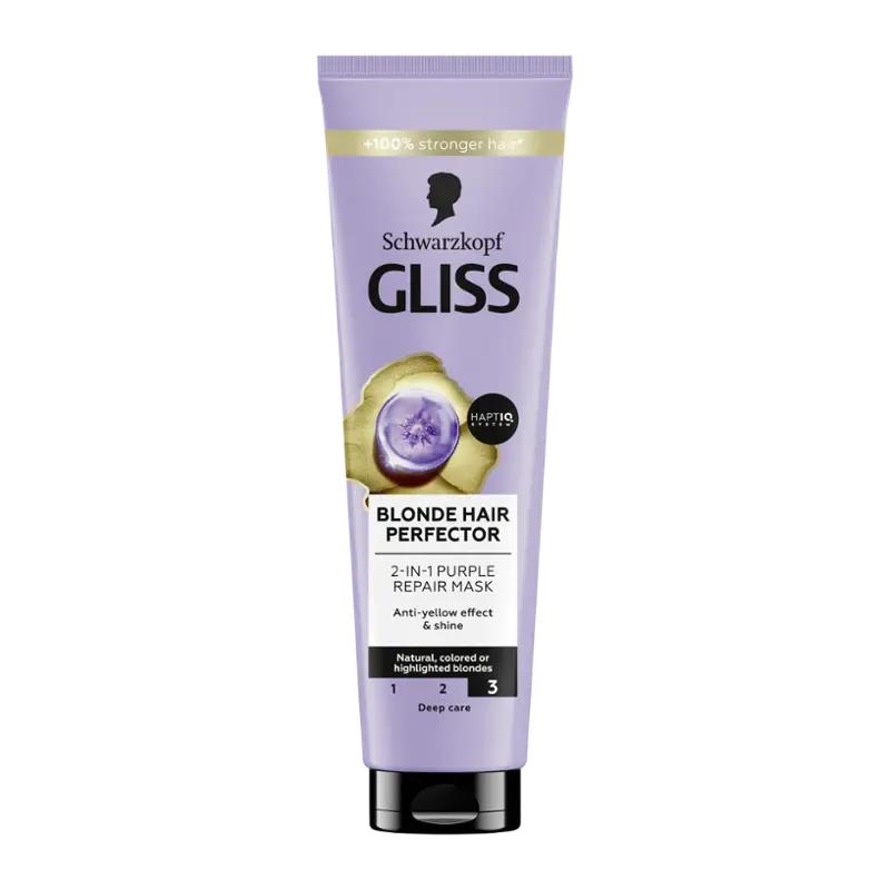 Gliss Maska na vlasy Blonde Hair Perfector 2v1, 150 ml